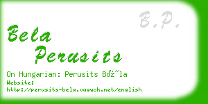 bela perusits business card